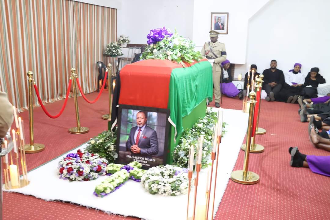 Body of Late Chilima arrives at State Residence