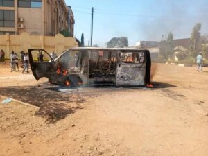 Protest vehicle reduced to ashes: Lilongwe arson attack captured moments after blaze | Malawi Freedom Network IMG 20250626 WA0160
