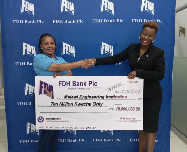 FDH Bank Donates K10 Million to Support Malawi Engineering Institute Conference in Salima