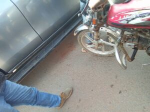 Minor collision at Masintha Ground highlights risks of unregistered motorcycles IMG-20250816-WA0154