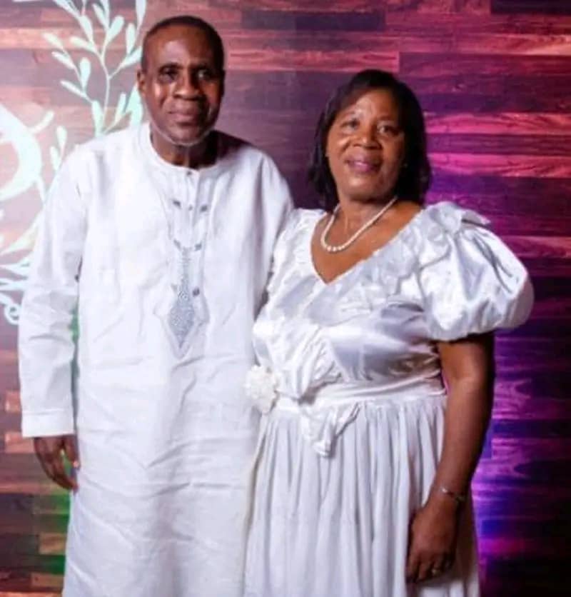 Former MEC chair and DPP Presidential candidate Dr Jane Ansah and her husband in marriage attire celebrating their marriages