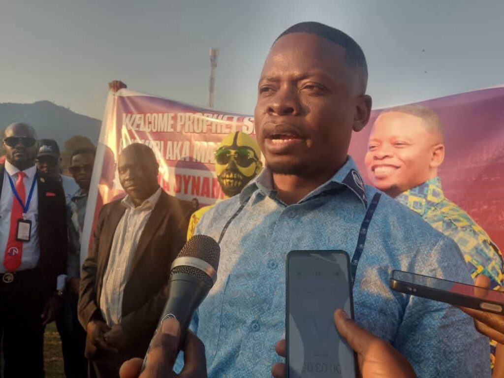 Prophet Shepherd Bushiri speaking with journalists