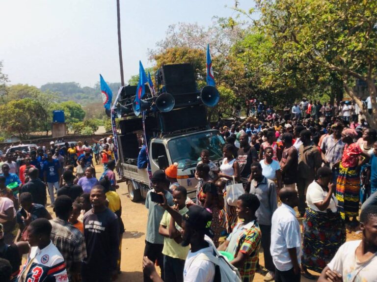 Massive Crowd Gathers at DPP Headquarters in Blantyre as Malawians Await Election Results