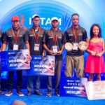 chirwa (right) and nbm plc's senior projects manager chimwemwe lipato pose with the winners (002)