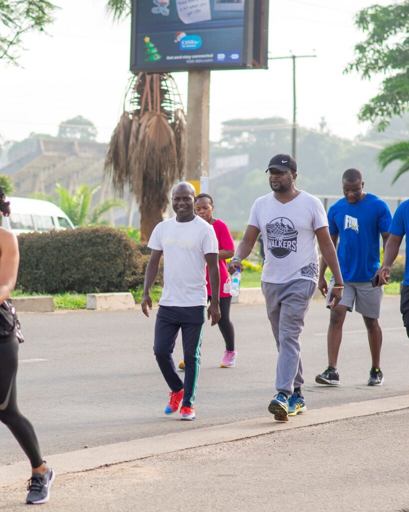 Walkers’ fun walk targets to raise K50 million for QECH Children’s Cancer Ward edward kabango of the walkers social club and others participate in the fun walk