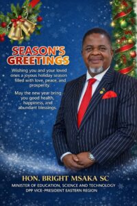 Season’s Greetings from the Minister of Education Hon Bright Msaka 4 img 20251224 wa0416