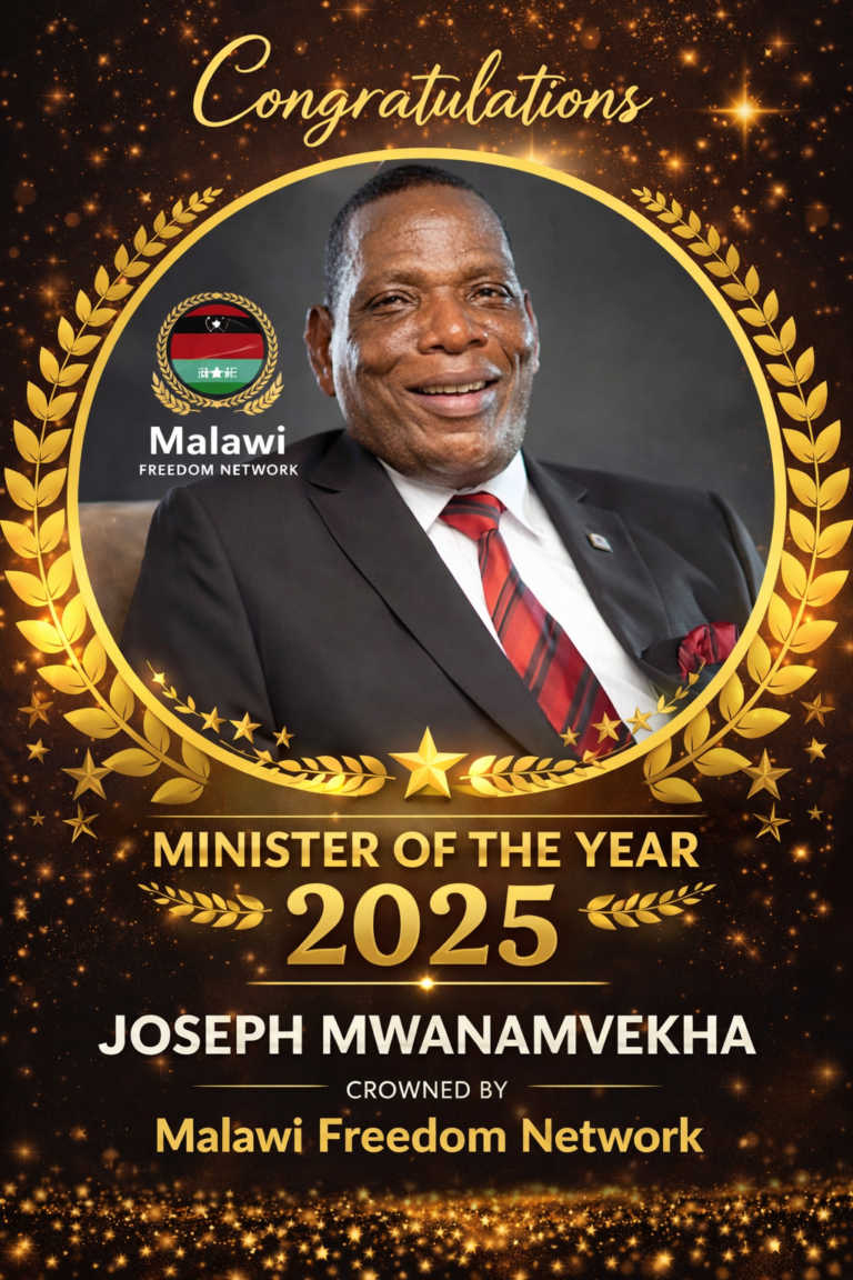 Malawi Freedom Network Crowns Joseph Mwanamvekha “Minister of the Year” for Exceptional Leadership