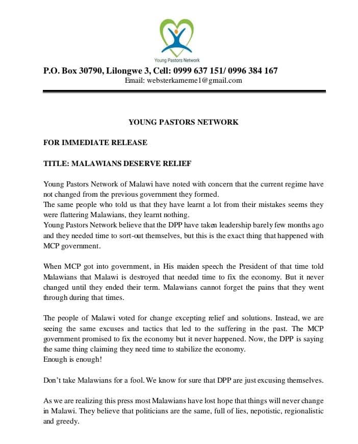 Young Pastors Accuse DPP of Repeating Past Failures as Government Dismisses Criticism fb img 1769435035287