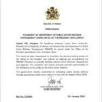 Mutharika Moves Public Sector Reforms Department to OPC 9 Mutharika Moves Public Sector Reforms Department to OPC