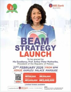 Mutharika to grace BEAM Strategy launch in Lilongwe IMG-20260227-WA0152