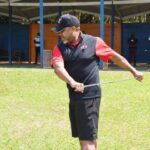 the late chilima warming up for the game of golf