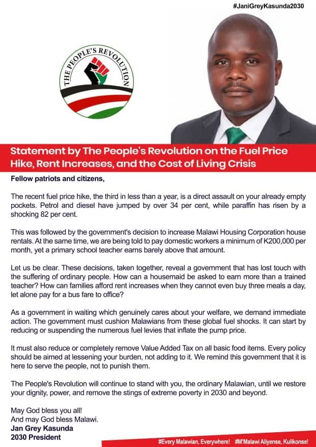 People’s Revolution Slams Fuel Price Hike, Calls for Urgent Relief Measures