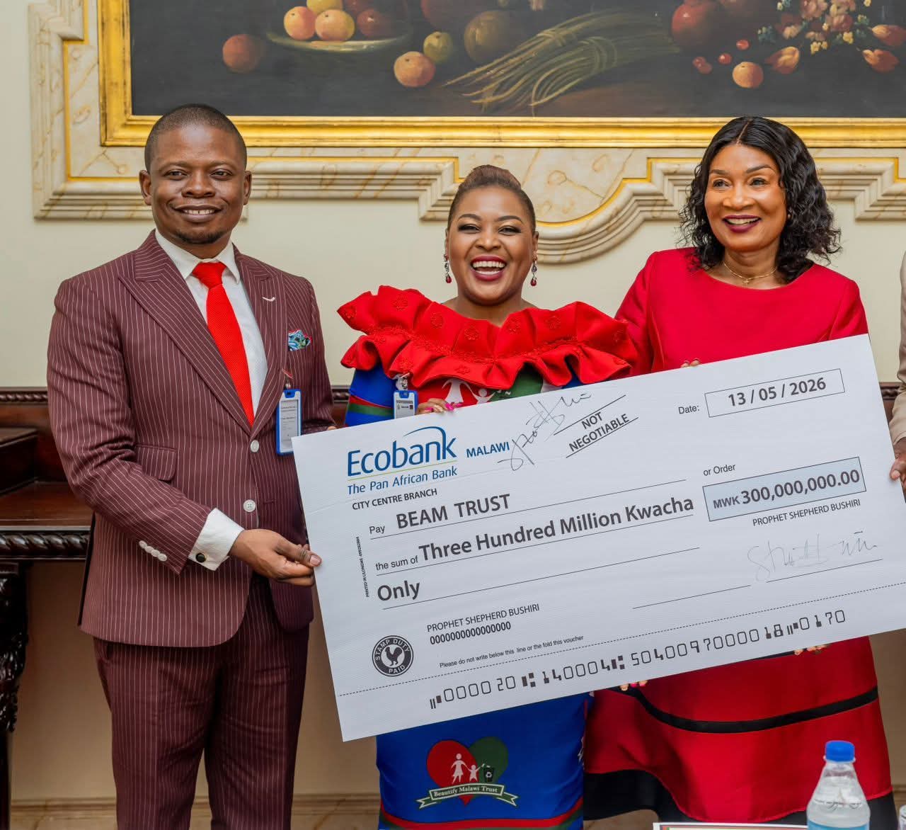 Shepherd Bushiri and Mary Donate K300 Million to BEAM Trust, Boosting Malawi Cleanliness and Youth Empowerment Initiatives
