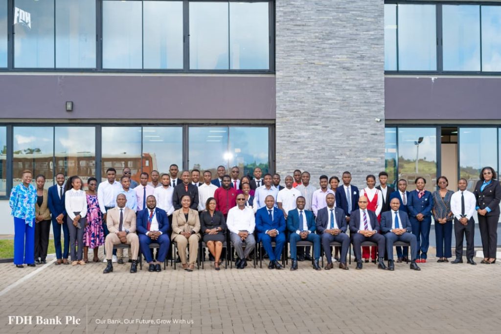 FDH bank and MUST officials and students after the launch
