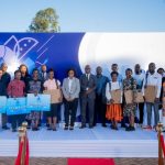 Beneficiaries of Mo excellence program at Mzuni posing for a picture with Mzuni and NBM management 002