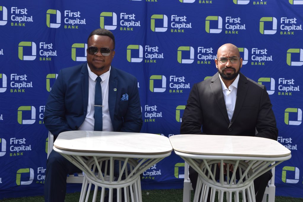 Twikale Chirwa and Jean Claude de Silva at the launch of the FCB Padel Cup