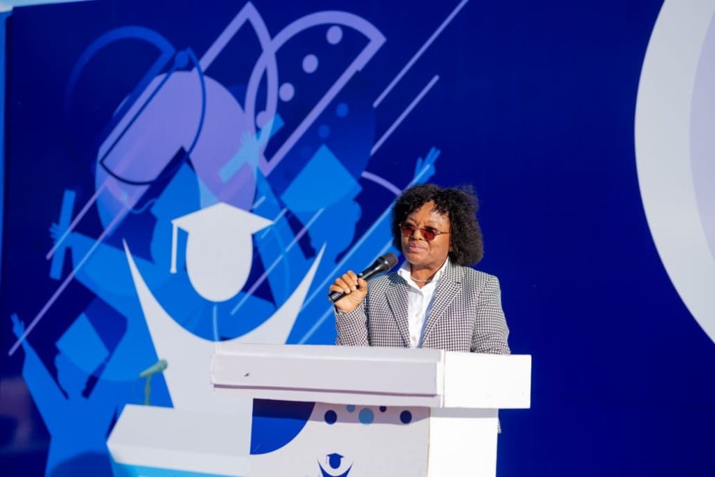 Bessie Nyirenda, NBM plc Board Director, speaking at the Mo Excellence Programme scholarship award event