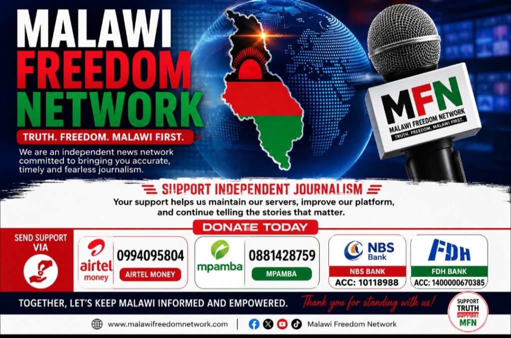 Support Malawi Freedom Network with Airtel Money, Mpamba, NBS Bank and FDH Bank donations."