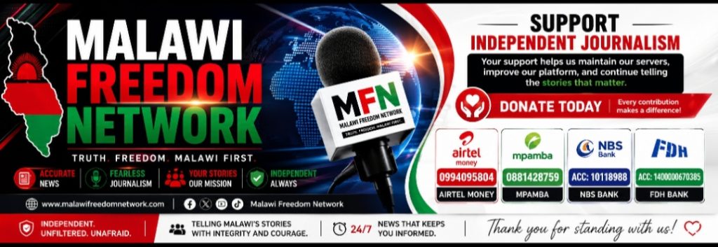 Malawi Freedom Network Calls on the Public to Help Protect Independent Journalism 2 Support Malawi Freedom Network with Airtel Money, Mpamba, NBS Bank and FDH Bank donations."