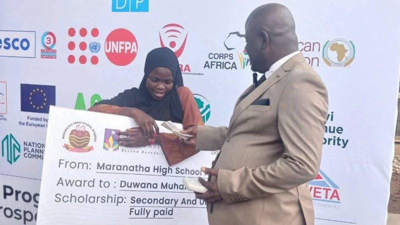 Ernest Kaonga Awards Duwana Muhammad K30 Million Secondary School Scholarship