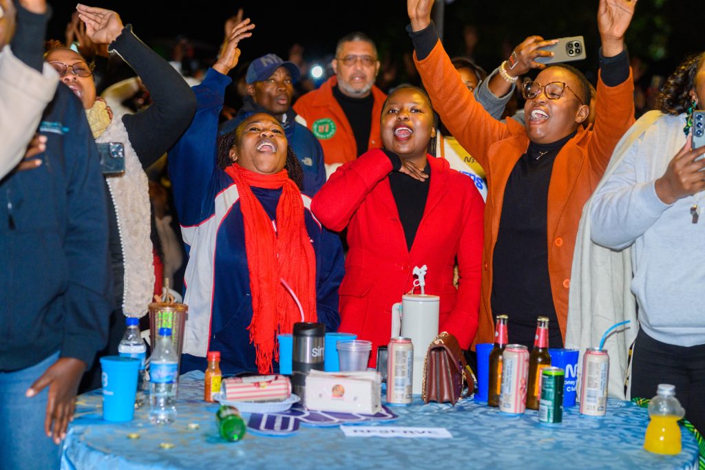 Malawians celebrating the Scorchers Team at MoneyMen during the NBM plc watch party 002