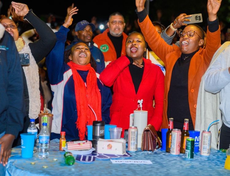 Malawians celebrating the Scorchers Team at MoneyMen during the NBM plc watch party 002