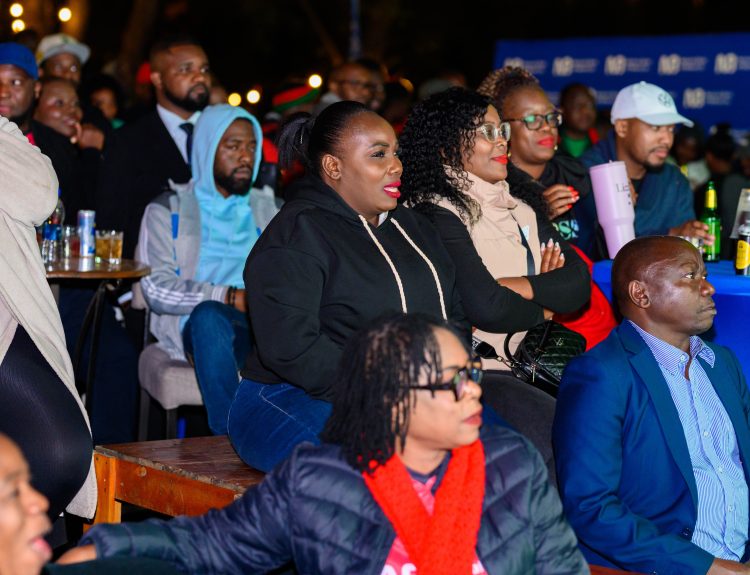 Mixed reactions by fans at AJs watch party organised by NBM plc 002