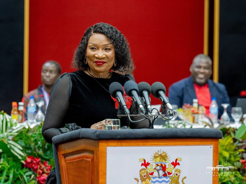 First Lady praises NBM plc for sponsoring the Scorchers 2 Mutharika speaking during the ceremony 002