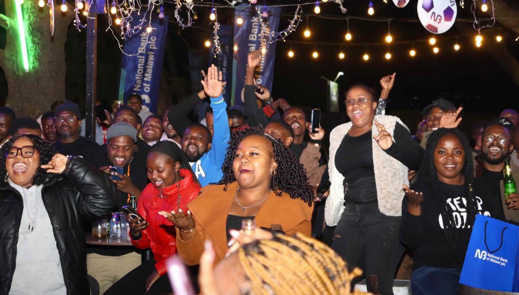 Scorchers supporters celebrate at AJs Lounge in Blantyre 002