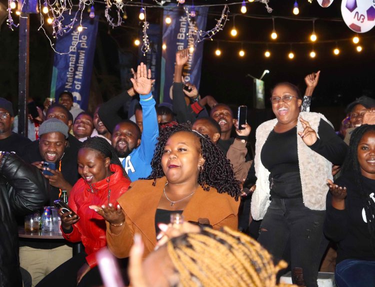 Scorchers supporters celebrate at AJs Lounge in Blantyre 002