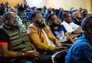 Kafwamba second right attending the Blantyre event with friends