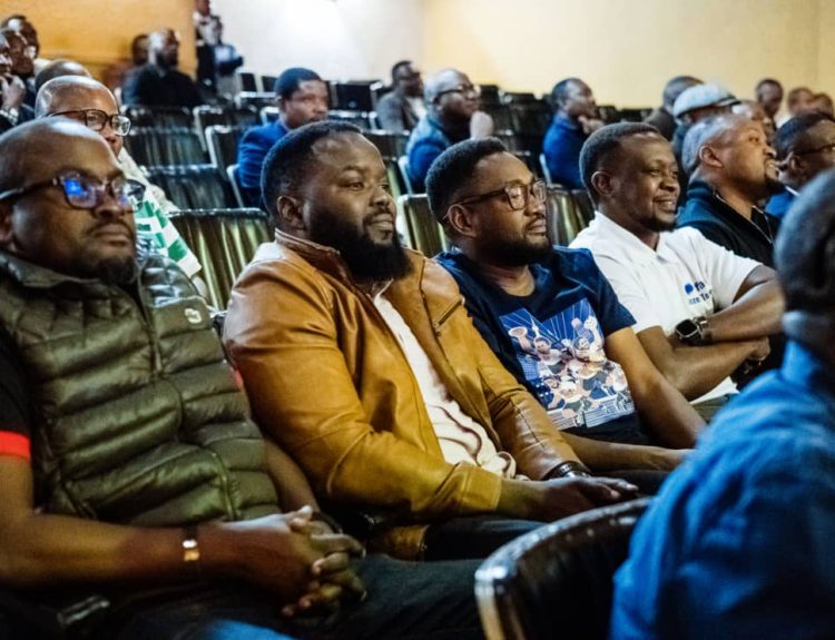 Kafwamba second right attending the Blantyre event with friends