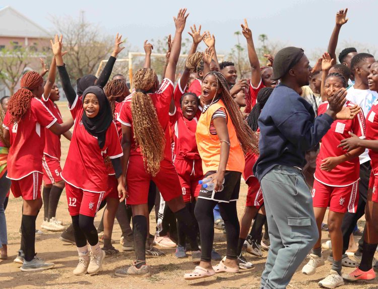 MUST ladies football team celebrates after victory against KuHES 002