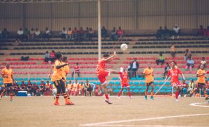 Part of the action between FCB Nyasa Big Bullets Women and Chitoliro Heroins