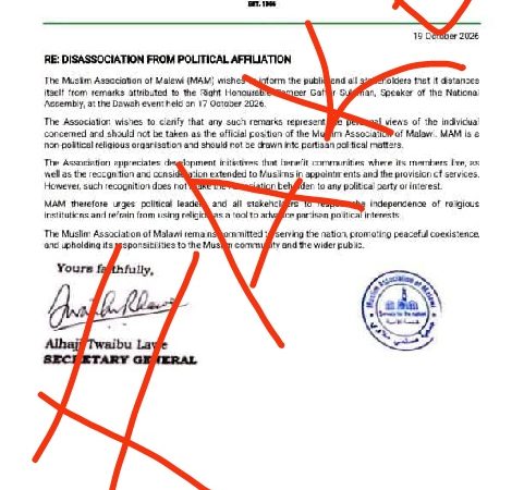 MAM Letter on Sameer Suleman Declared Fake